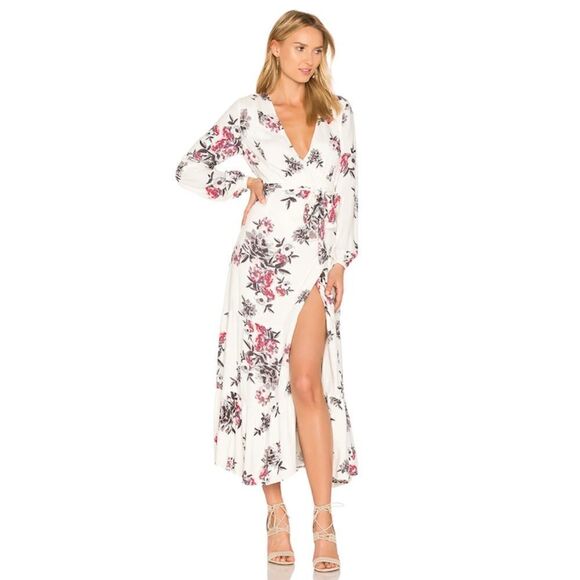 Somedays Lovin Mary May Long Sleeve Maxi Wrap Dress - Picture 1 of 14